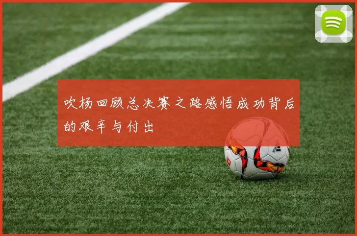 吹杨回顾总决赛之路感悟成功背后的艰辛与付出
